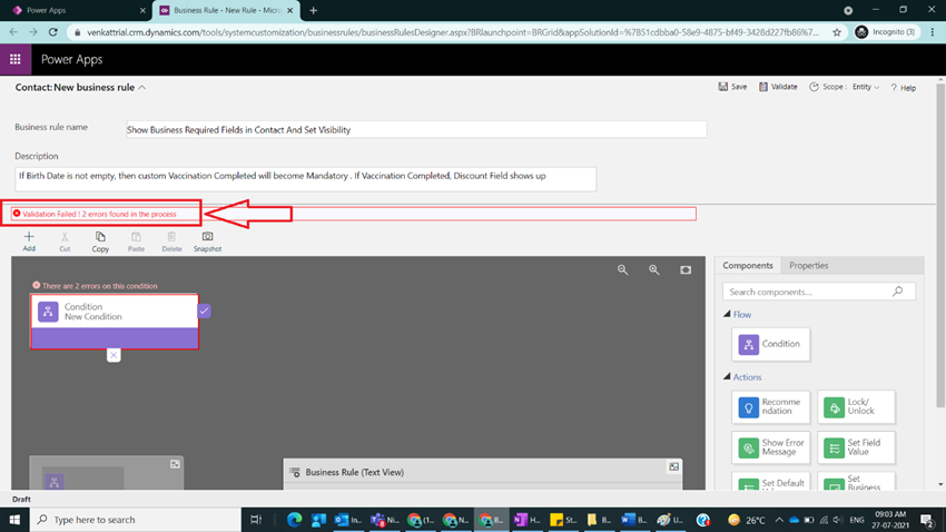 Business Rules with Actions Set Business Required/Visibility in Model Driven Power Apps